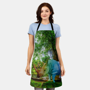 SlipperyJoe's rhinoceros lush tropical setting pri Apron