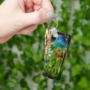 SlipperyJoe's rhinoceros lush tropical setting pri Key Ring