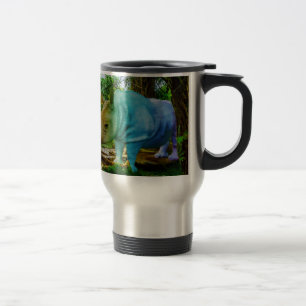 SlipperyJoe's rhinoceros lush tropical setting pri Travel Mug
