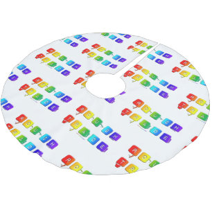 SlipperyJoe's rough trade queer pop typography sla Brushed Polyester Tree Skirt