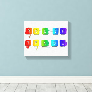 SlipperyJoe's rough trade queer pop typography sla Canvas Print