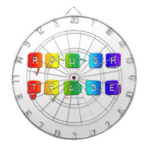 SlipperyJoe's rough trade queer pop typography sla Dartboard