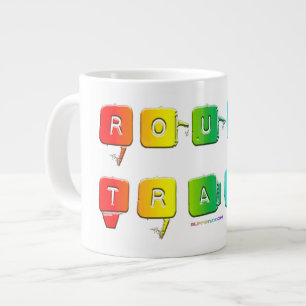 SlipperyJoe's rough trade queer pop typography sla Large Coffee Mug