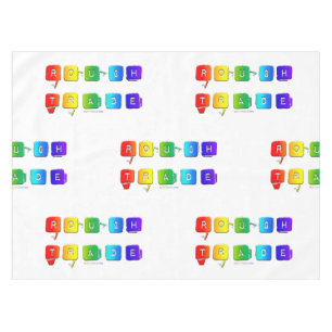 SlipperyJoe's rough trade queer pop typography sla Tablecloth