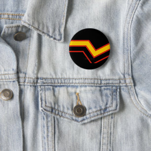 SlipperyJoe's rubber pride flag arrows chevrons st 6 Cm Round Badge