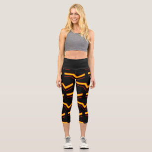 SlipperyJoe's rubber pride flag arrows chevrons st Capri Leggings