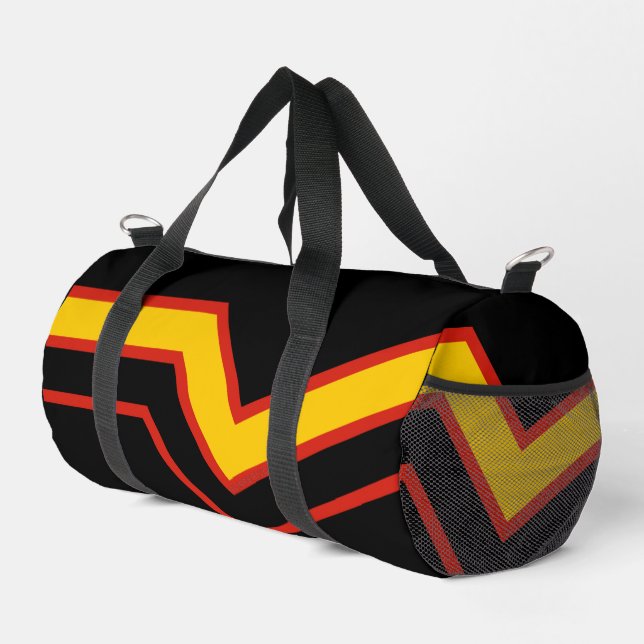 SlipperyJoe's rubber pride flag arrows chevrons st Duffle Bag (Right Corner)