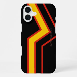 SlipperyJoe's rubber pride flag arrows chevrons st iPhone 16 Plus Case