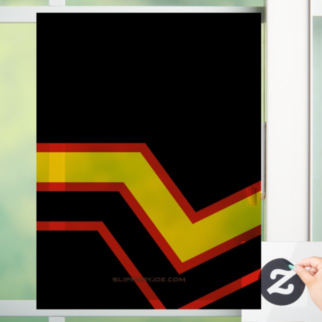SlipperyJoe's rubber pride flag arrows chevrons st Window Cling (Home)