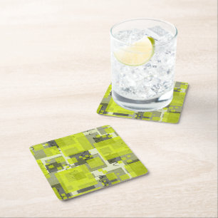SlipperyJoe's Saint Patrick's Day dominating brigh Square Paper Coaster