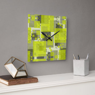 SlipperyJoe's Saint Patrick's Day dominating brigh Square Wall Clock