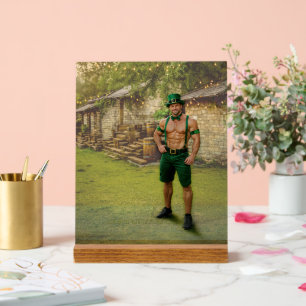 SlipperyJoe's Saint Patrick's Day festive leprecha Acrylic Sign