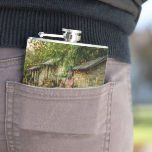 SlipperyJoe's Saint Patrick's Day festive leprecha Hip Flask