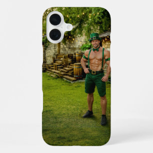SlipperyJoe's Saint Patrick's Day festive leprecha iPhone 16 Plus Case
