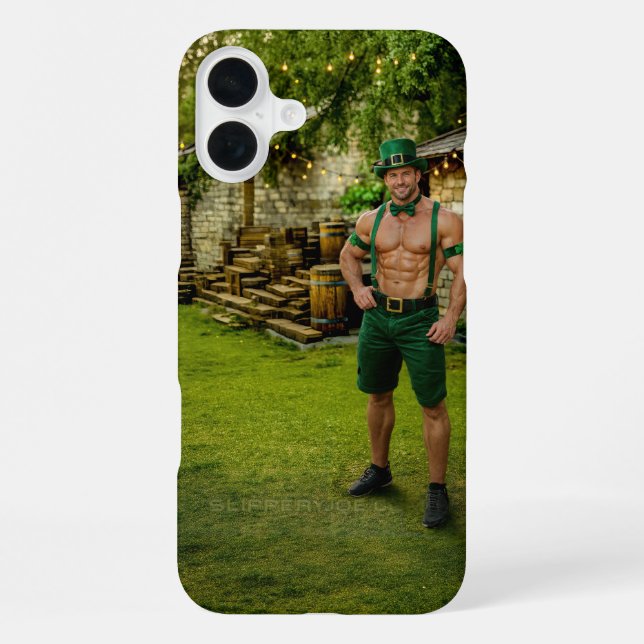 SlipperyJoe's Saint Patrick's Day festive leprecha iPhone Case (Back)