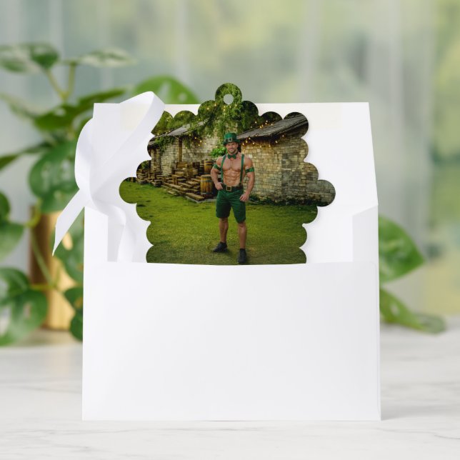 SlipperyJoe's Saint Patrick's Day festive leprecha Tree Decoration Card (Envelope)