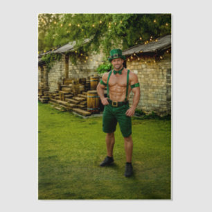 SlipperyJoe's Saint Patrick's Day festive leprecha Vellum Invitations