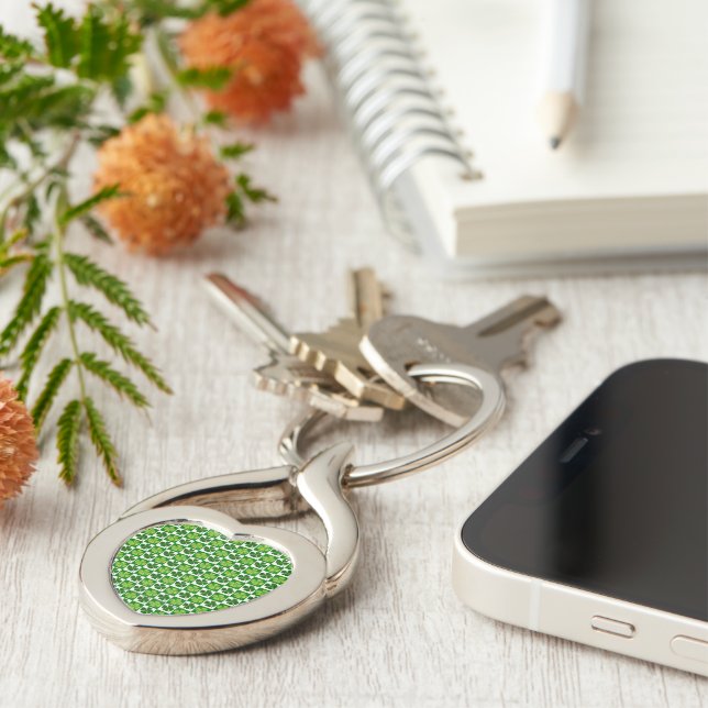SlipperyJoe's Saint Patrick's Day four leaf clover Key Ring (Side)