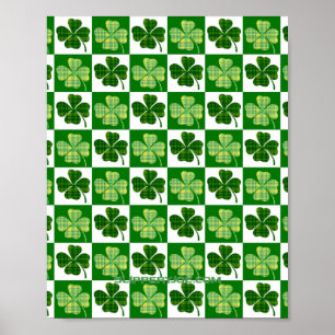 SlipperyJoe's Saint Patrick's Day four leaf clover Poster
