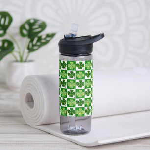 SlipperyJoe's Saint Patrick's Day four leaf clover Water Bottle