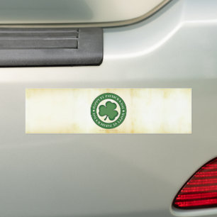SlipperyJoe's Saint Patrick's Day glossy three lea Bumper Sticker
