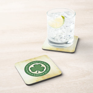 SlipperyJoe's Saint Patrick's Day glossy three lea Coaster