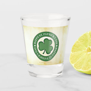 SlipperyJoe's Saint Patrick's Day glossy three lea Shot Glass