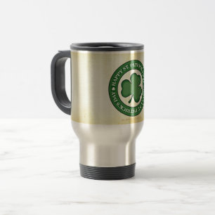 SlipperyJoe's Saint Patrick's Day glossy three lea Travel Mug