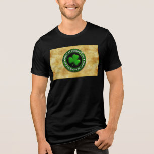 SlipperyJoe's Saint Patrick's Day glossy three lea Tri-Blend Shirt