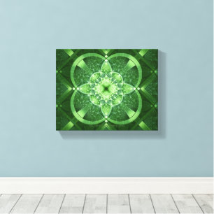 SlipperyJoe's Saint Patrick's Day glowing four lea Canvas Print