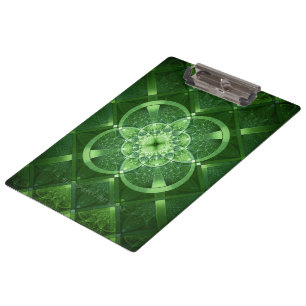 SlipperyJoe's Saint Patrick's Day glowing four lea Clipboard