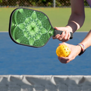 SlipperyJoe's Saint Patrick's Day glowing four lea Pickleball Paddle