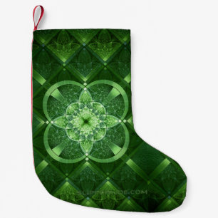SlipperyJoe's Saint Patrick's Day glowing four lea Small Christmas Stocking
