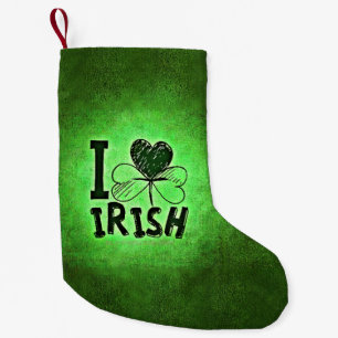 SlipperyJoe's Saint Patrick's Day holiday Irish pr Small Christmas Stocking