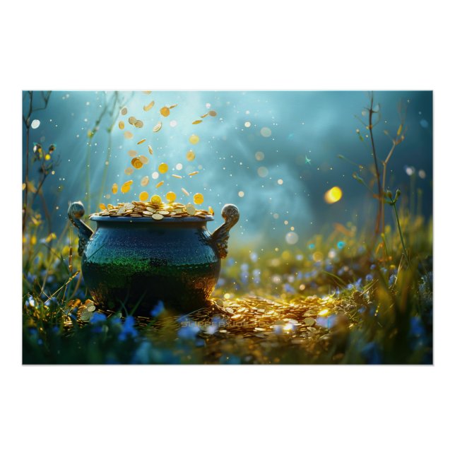 SlipperyJoe's Saint Patrick's Day large ornate pot Poster (Front)