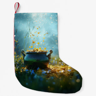 SlipperyJoe's Saint Patrick's Day large ornate pot Small Christmas Stocking