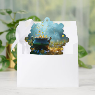 SlipperyJoe's Saint Patrick's Day large ornate pot Tree Decoration Card