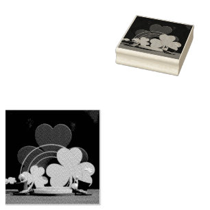 SlipperyJoe's Saint Patrick's Day LGBTQIA three-le Rubber Stamp