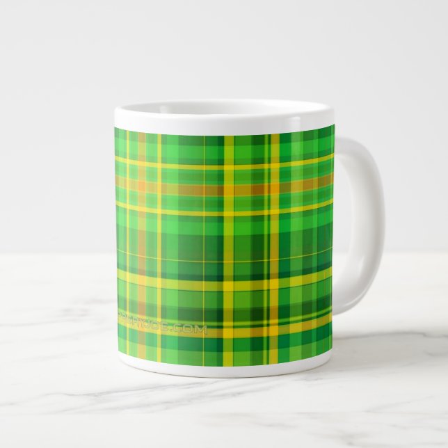 SlipperyJoe's Saint Patrick's Day reminiscent Iris Large Coffee Mug (Front Right)