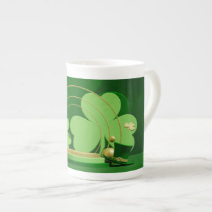 SlipperyJoe's Saint Patrick's Day theme leprechaun Bone China Mug