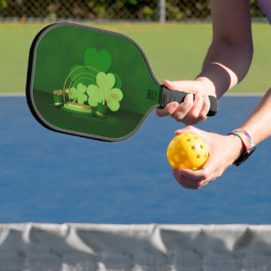 SlipperyJoe's Saint Patrick's Day theme leprechaun Pickleball Paddle