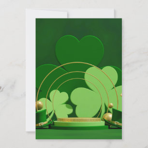 SlipperyJoe's Saint Patrick's Day three-leaf clove Holiday Card