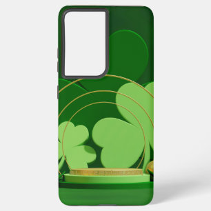 SlipperyJoe's Saint Patrick's Day three-leaf clove Samsung Galaxy Case