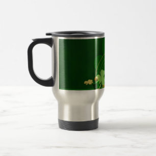 SlipperyJoe's Saint Patrick's Day three-leaf clove Travel Mug