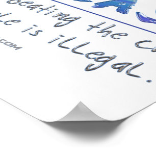 SlipperyJoe's Sarcasm beating illegal funny slogan Poster