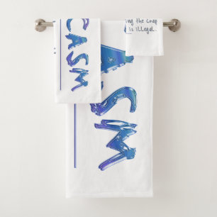 SlipperyJoe's Sarcasm funny slogan saying playful Bath Towel Set