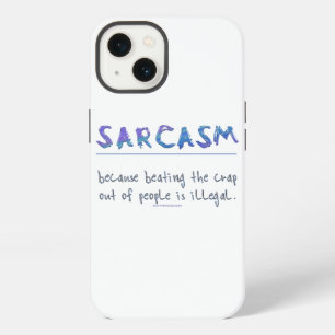 SlipperyJoe's Sarcasm funny slogan saying playful iPhone 13 Case