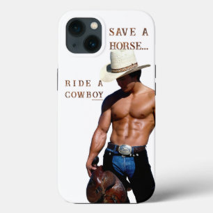 SlipperyJoe's Save a horse Ride A Cowboy hat muscu iPhone 13 Case
