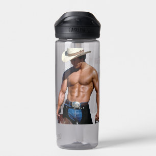 SlipperyJoe's Save a horse Ride A Cowboy muscular  Water Bottle