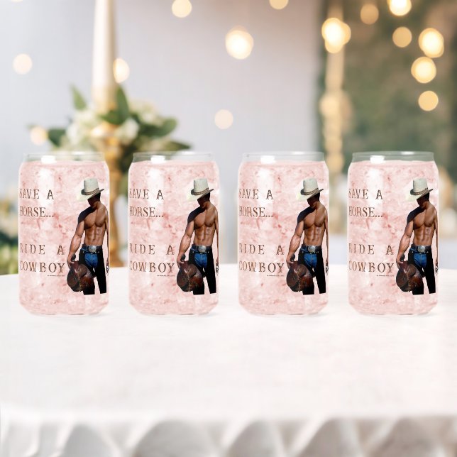 SlipperyJoe's save horse ride straw cowboy hat mus Can Glass (Insitu (Wedding))